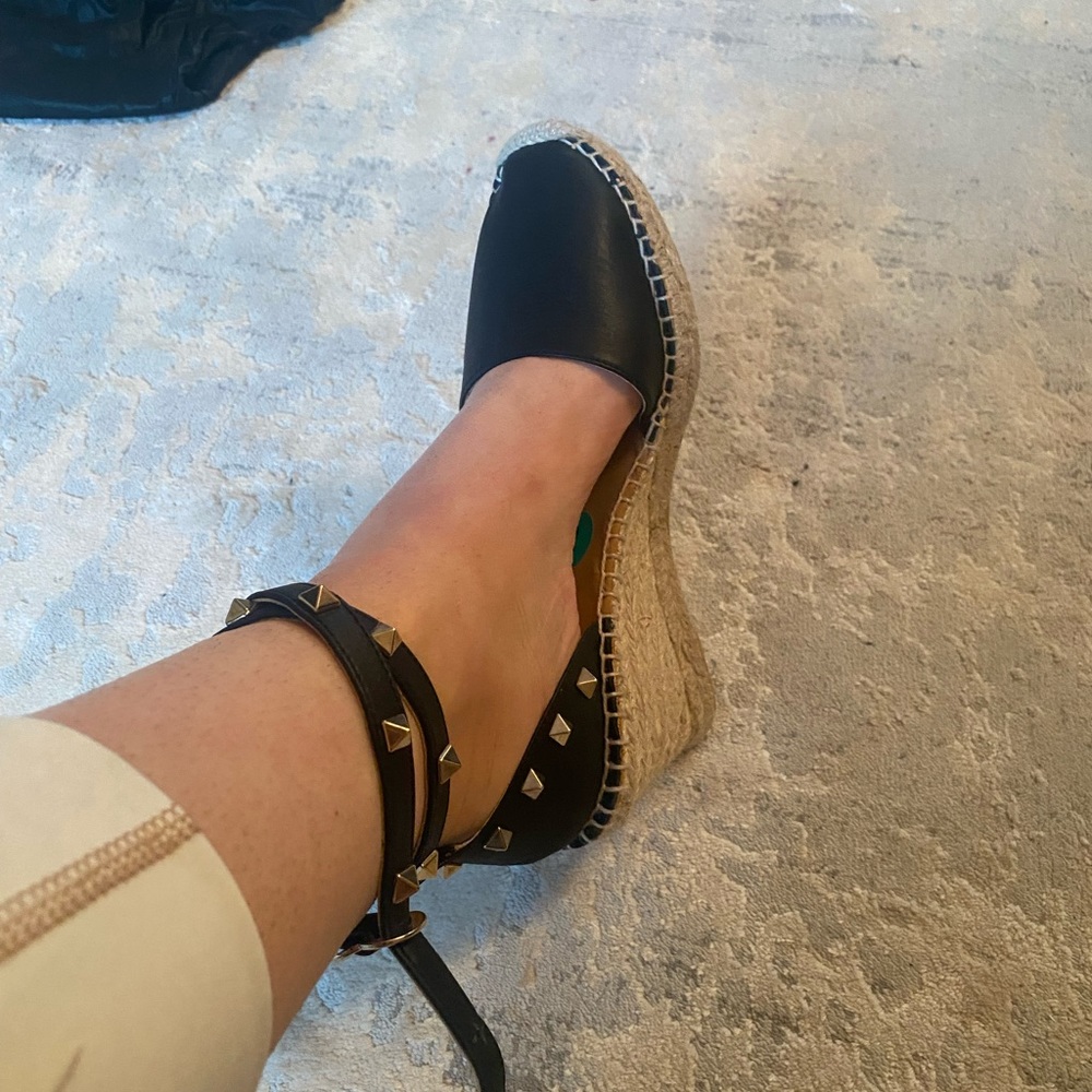 Maypol espadrille sandals with rock stud detail- euro 39 fits like size 8